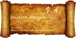Vajdics Adrienn névjegykártya